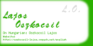 lajos oszkocsil business card